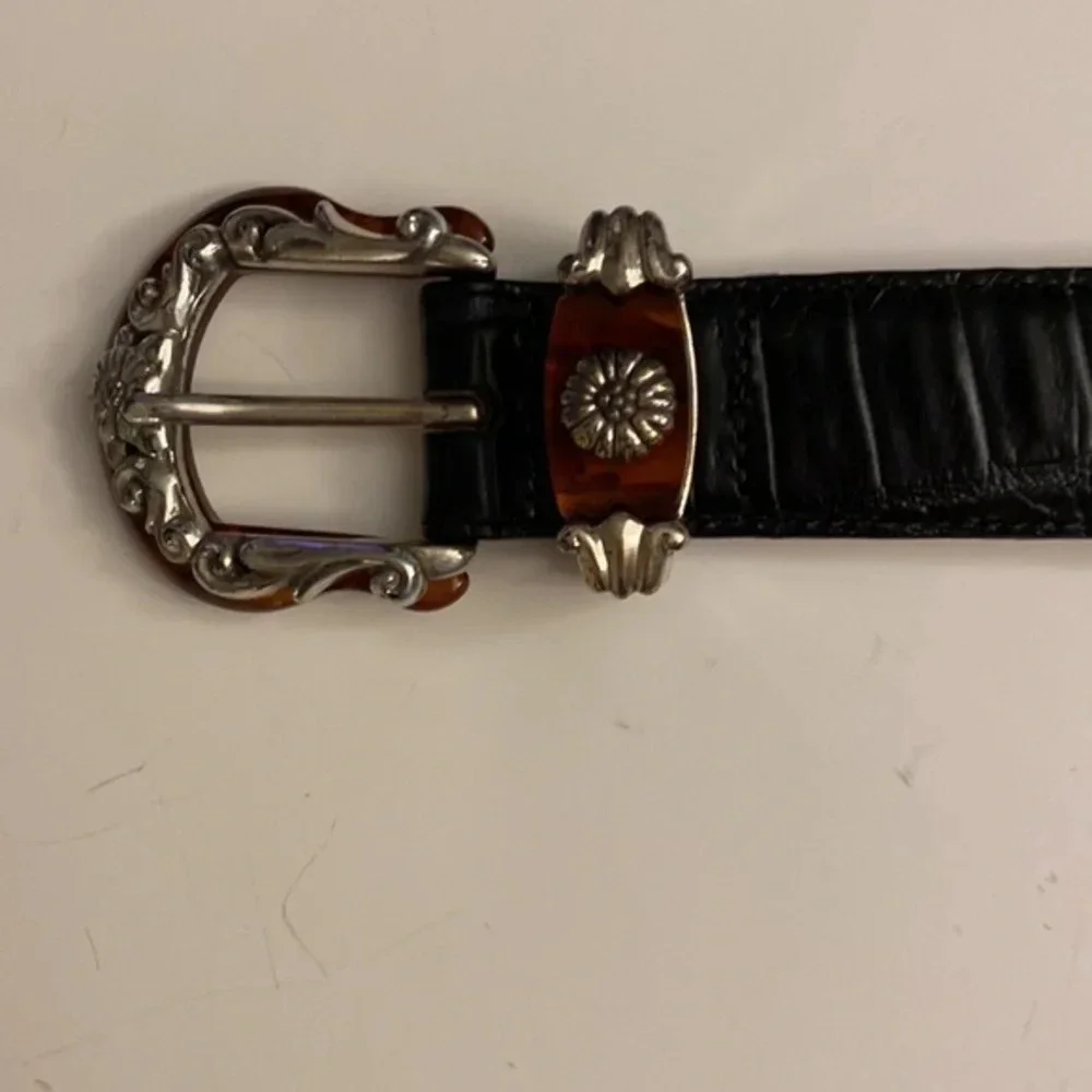 Brighton Leather‎ Belt 90s Vintage Y2K, Black